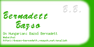 bernadett bazso business card
